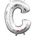 Anagram 16 in. Letter C Silver Supershape Foil Balloon 78459